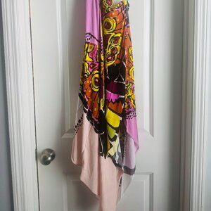 Free People Bold As Love Butterfly One Shoulder Asymmetrical Midi Dress Small